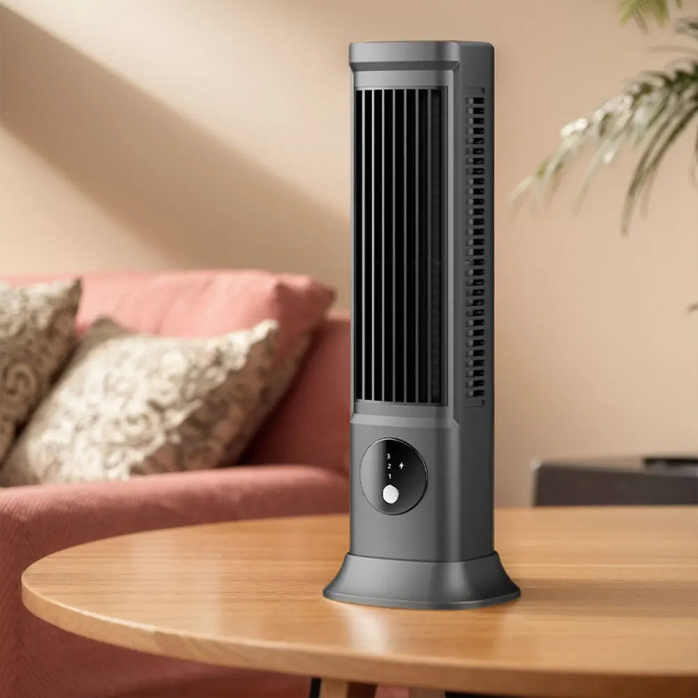 Compact Portable Desk Fan with Rechargeable Battery & Three Speed Settings | Lightweight Design for Personal Cooling 0