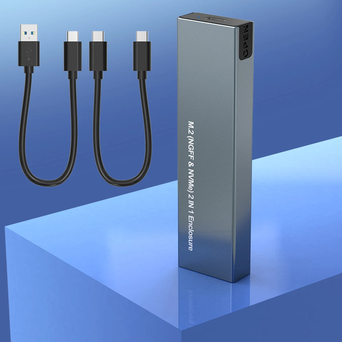 Compact Portable SSD Enclosure Case with 10Gbps Transfer Speed for Fast Storage 0