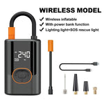 Compact Tire Pump with Battery Power & LCD Display | 150 PSI for Quick Inflation 7