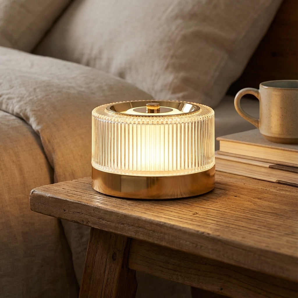 Compact Touch Dimmable Lamp with Soothing Water Vapor Effect | Elegant LED Mood Light for Relaxation 0