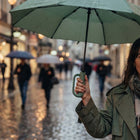Sun Umbrella with UPF50+, Compact Umbrella for Travel with Auto Open Close, Wind Resistant UV Umbrella for Rain and Sun
