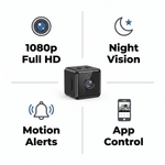 Compact Wireless Security Camera | 1080P HD Video with Motion Alerts | Weatherproof Design for Indoor & Outdoor Use 4