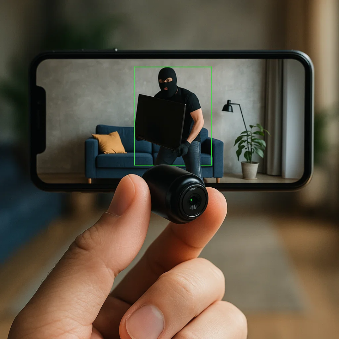 Compact Wireless Surveillance Camera with 1080P Video & Night Vision | Discreet Monitoring for Home Security 0