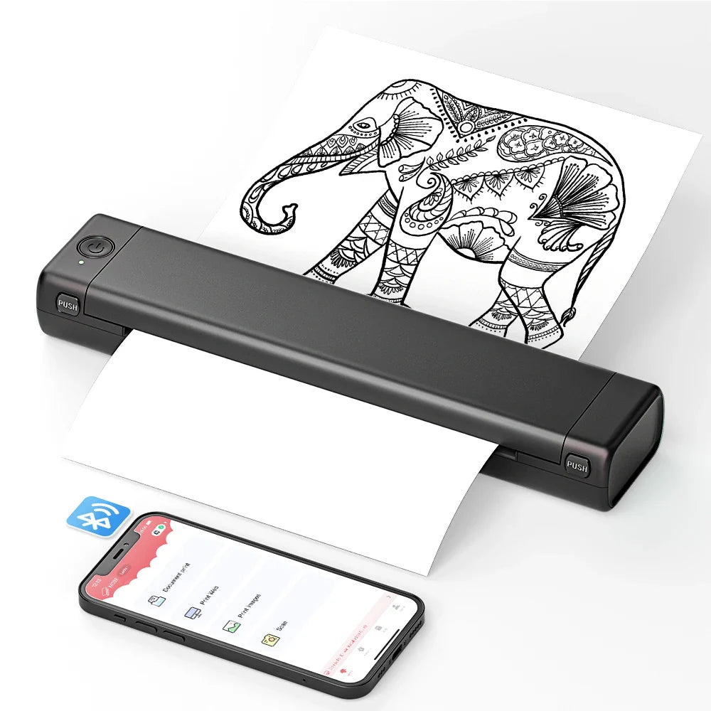 Compact Wireless Thermal Printer with Bluetooth Connectivity for On-the-Go Printing 0