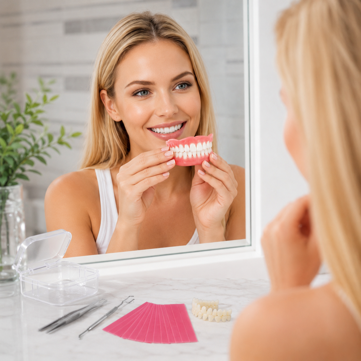 Complete Denture Kit | Custom-Fit Tools with High-Quality Materials | Effortless Smile Enhancement for Confidence Boost 0