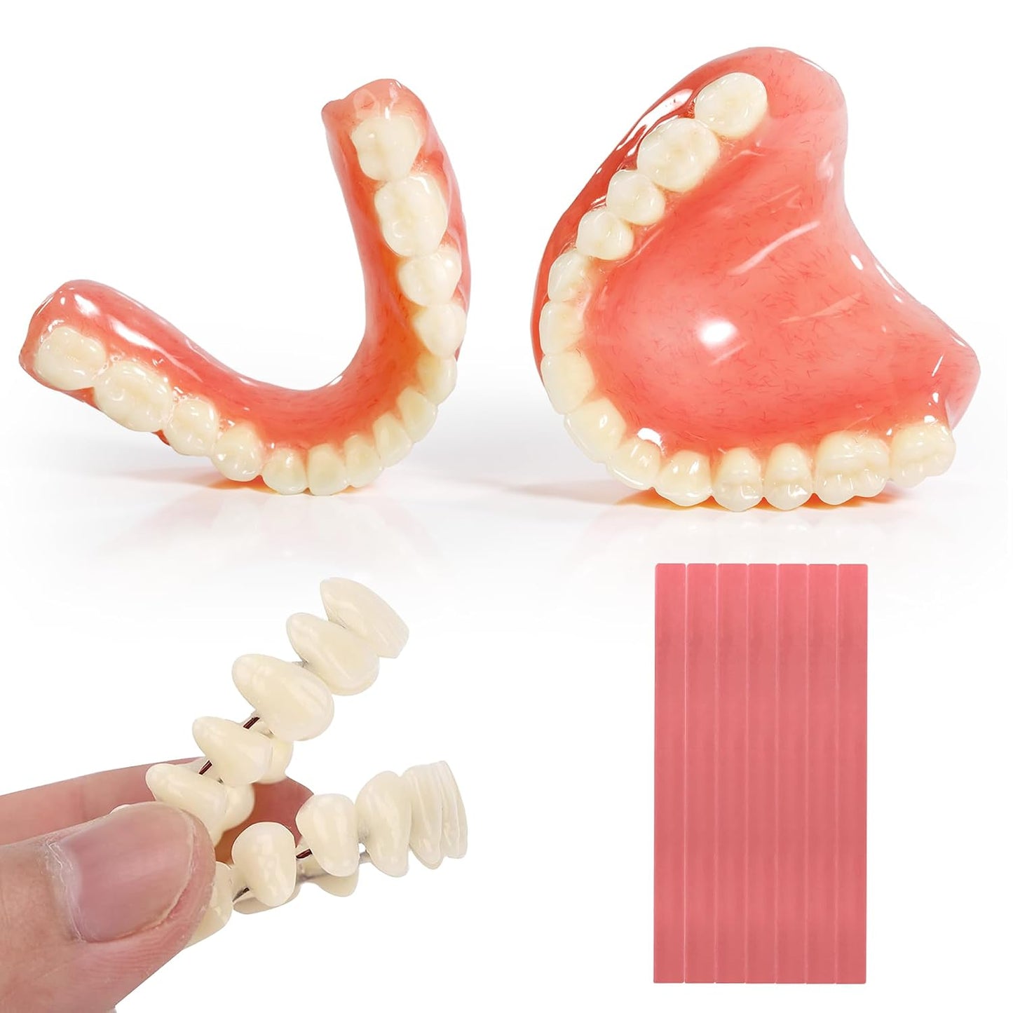 Complete Denture Kit | Easy-Fit Design for Adjustable Comfort | Temporary Tooth Replacement for Instant Confidence 0