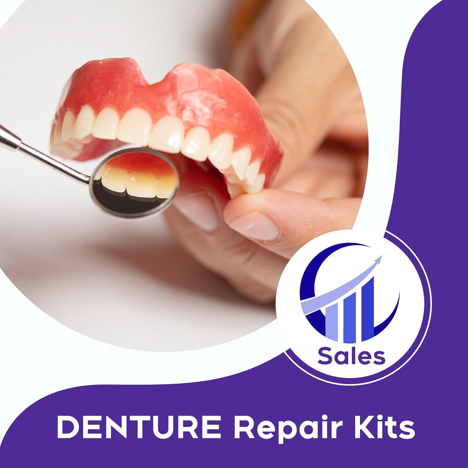Complete Denture Kit | Easy-Fit Design for Adjustable Comfort | Temporary Tooth Replacement for Instant Confidence 1