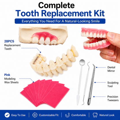 Complete Denture Set | DIY Denture Kit with High-Quality Tools | Create Custom Smiles at Home 5