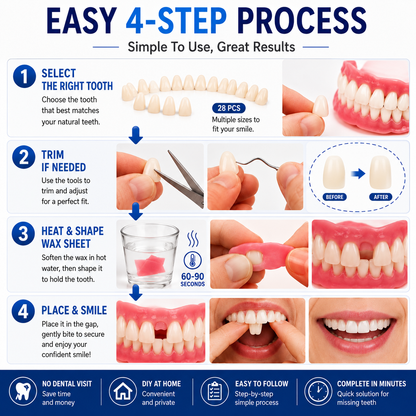 Complete Denture Set | DIY Denture Kit with High-Quality Tools | Create Custom Smiles at Home 6