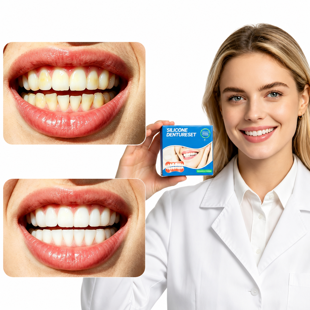 Complete Dentures Set | Custom Fit Temporary Solution for Natural Smile 0