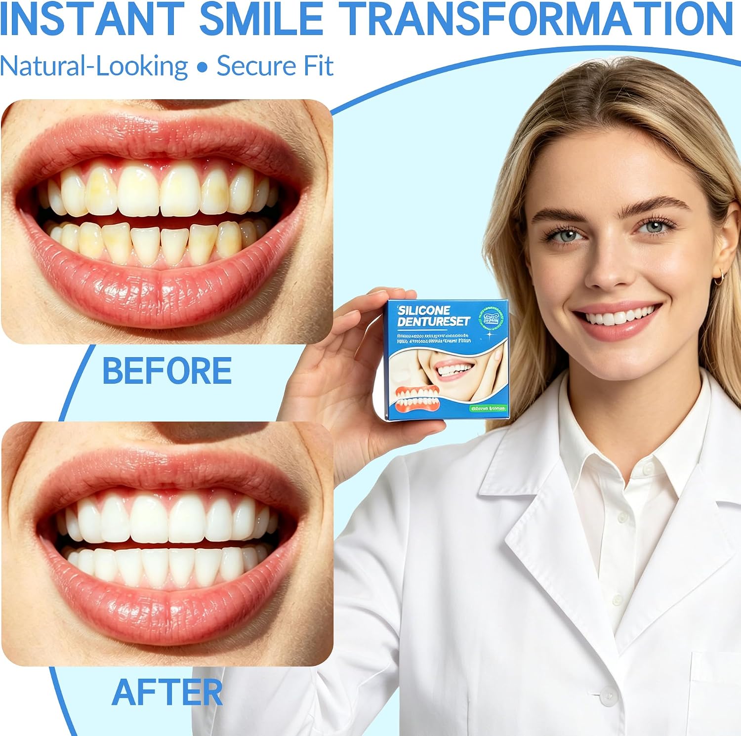 Complete Dentures Set | Custom Fit Temporary Solution for Natural Smile 2