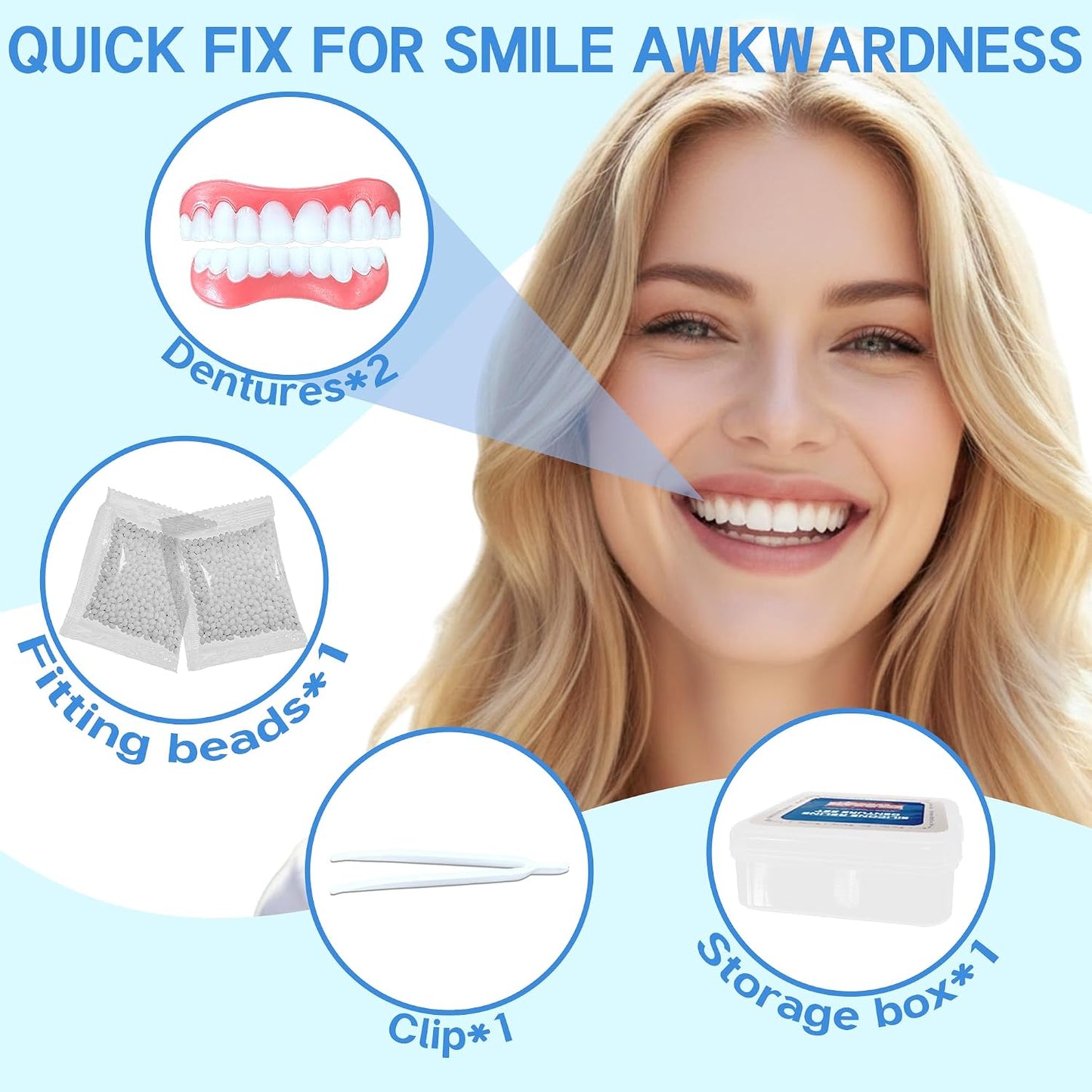 Complete Dentures Set | Custom Fit Temporary Solution for Natural Smile 7