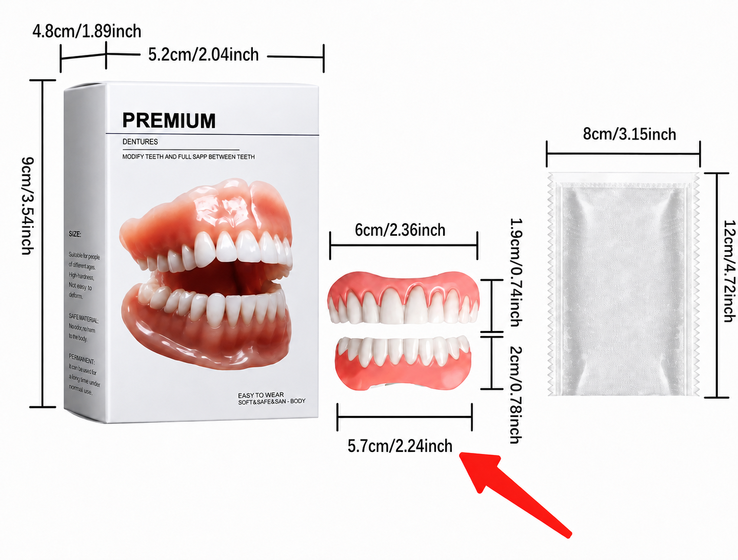 Complete Set of Dentures | Upper & Lower Temporary Fitting with Natural-Looking Design | Cosmetic Solution for Confident Smiles 1