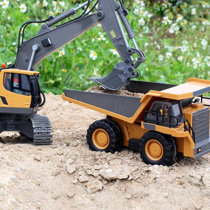 Construction Adventure | All-Terrain Remote-Controlled Excavator with Metal Attachments | Realistic Digging and Lifting Experience 4