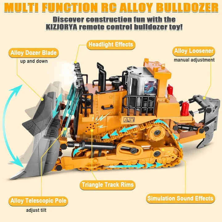 Construction Adventure | All-Terrain Remote-Controlled Excavator with Metal Attachments | Realistic Digging and Lifting Experience 8