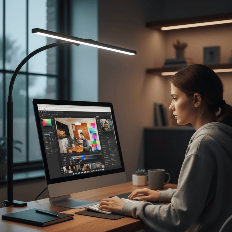 Contemporary Desk Lamp | 25 Adjustable Modes & Dimmable Lighting | Eye-Safe Illumination for Optimal Comfort 4