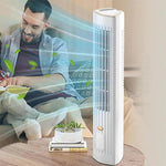 Cooling Breeze | Best Tower Fan with Bladeless Design | USB Rechargeable for Home and Office Comfort 1