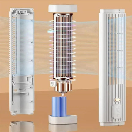 Cooling Breeze | Best Tower Fan with Bladeless Design | USB Rechargeable for Home and Office Comfort 2