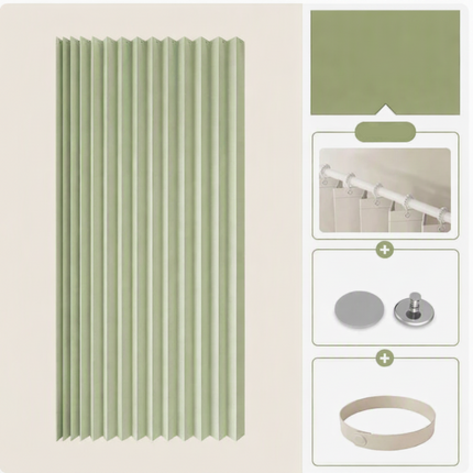 Weighted Shower Curtain for Walk In Shower, Foldable Accordion Bathroom Curtain – image 7