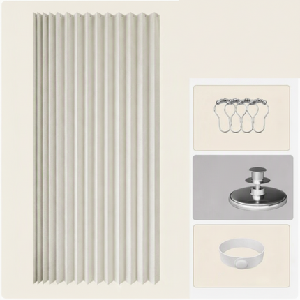 Waterproof Shower Curtain with Magnets, Weighted Shower Curtain for Walk In Shower – image 10