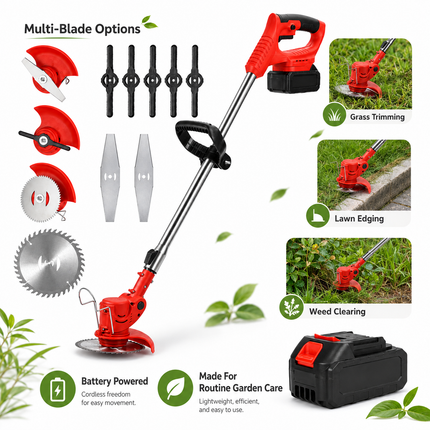 Weed Wacker with Battery and Charger, Cordless Grass Trimmer and Lawn Edger - image 5