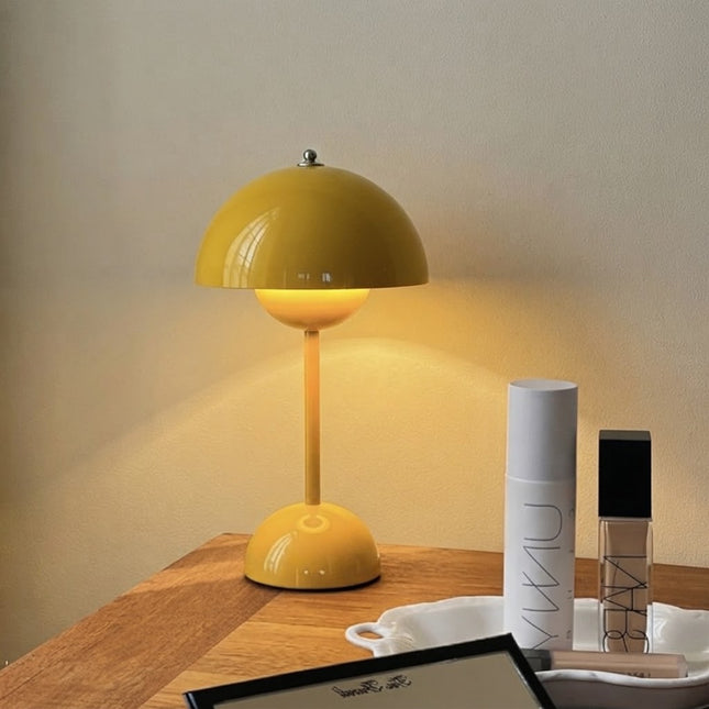 Cordless Lamp Rechargeable, Mushroom Lamp with 3 Brightness Levels, Touch Lamp for Bedroom, Portable Mushroom Light