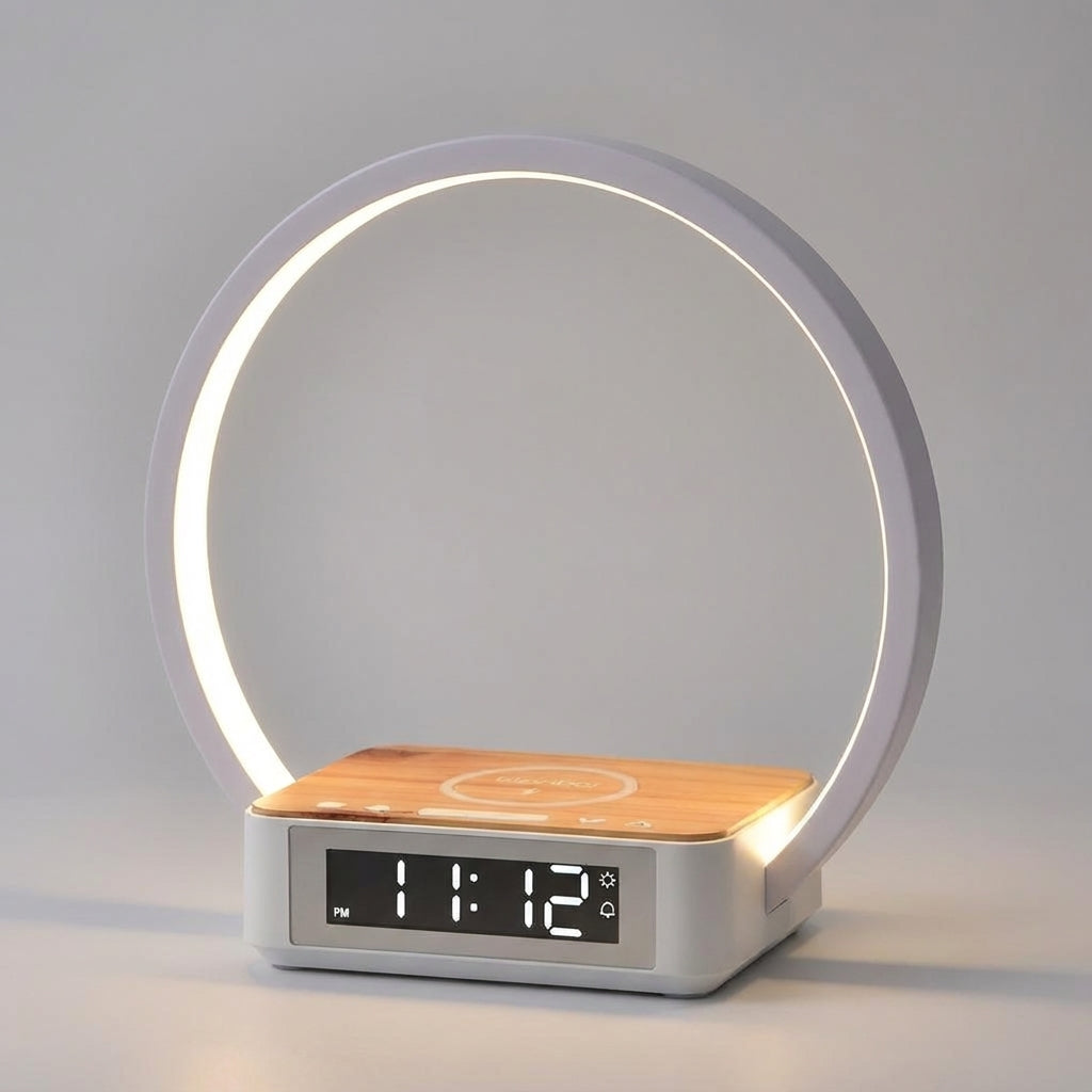 Cordless Table Lamp with Wireless Charging & Adjustable Brightness | Minimalist Design for Bedroom Convenience 0