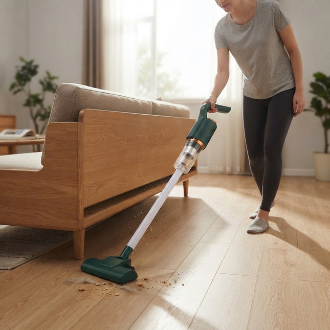 Cordless Vacuum Cleaner with Extension Tube, Cordless Stick Vacuum for Hard Floors, Handheld Vacuum with Dust Cup