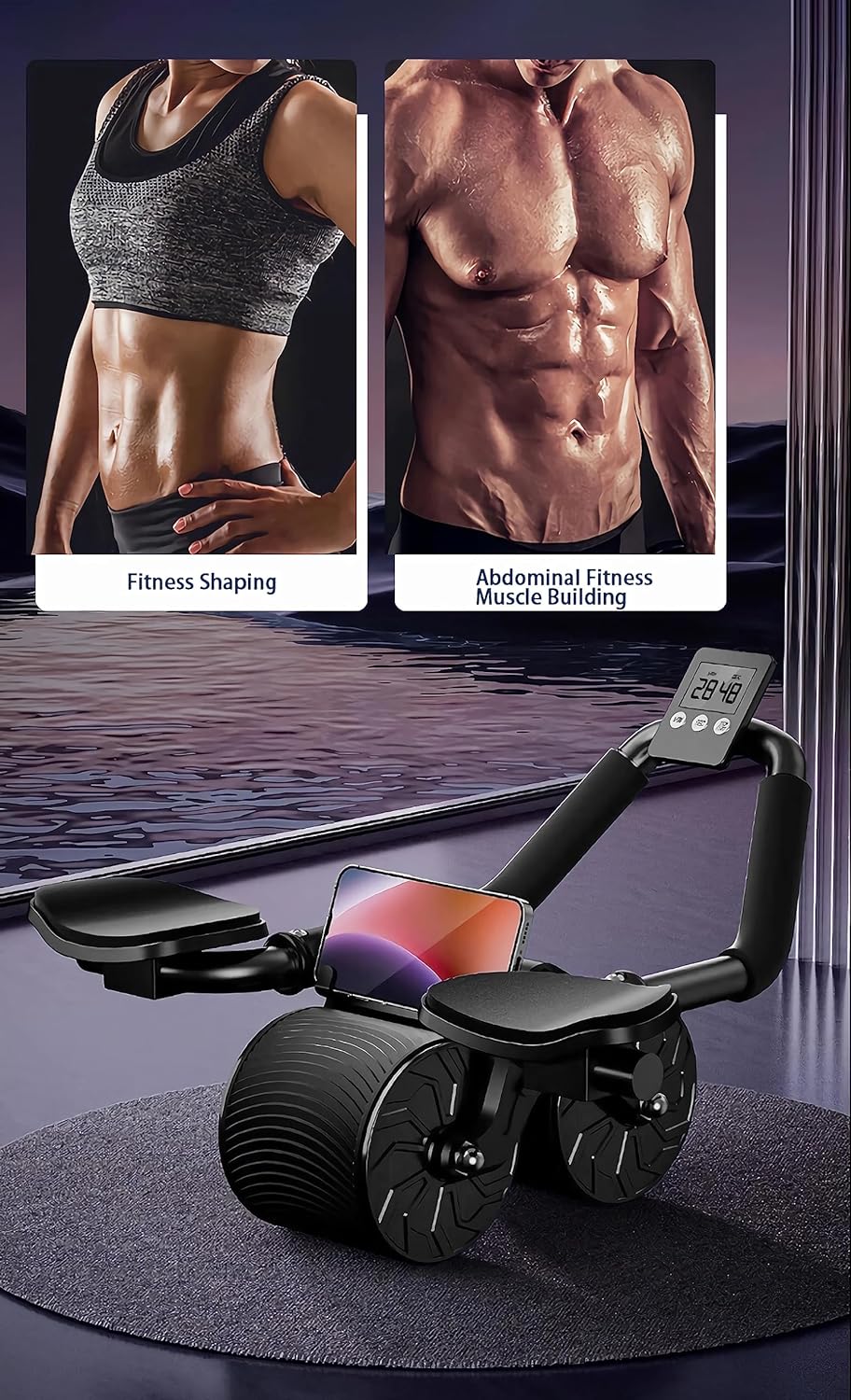 Core Strengthening Wheel | Dual Function Ab Roller & Plank Board with Elbow Support for Enhanced Stability 4