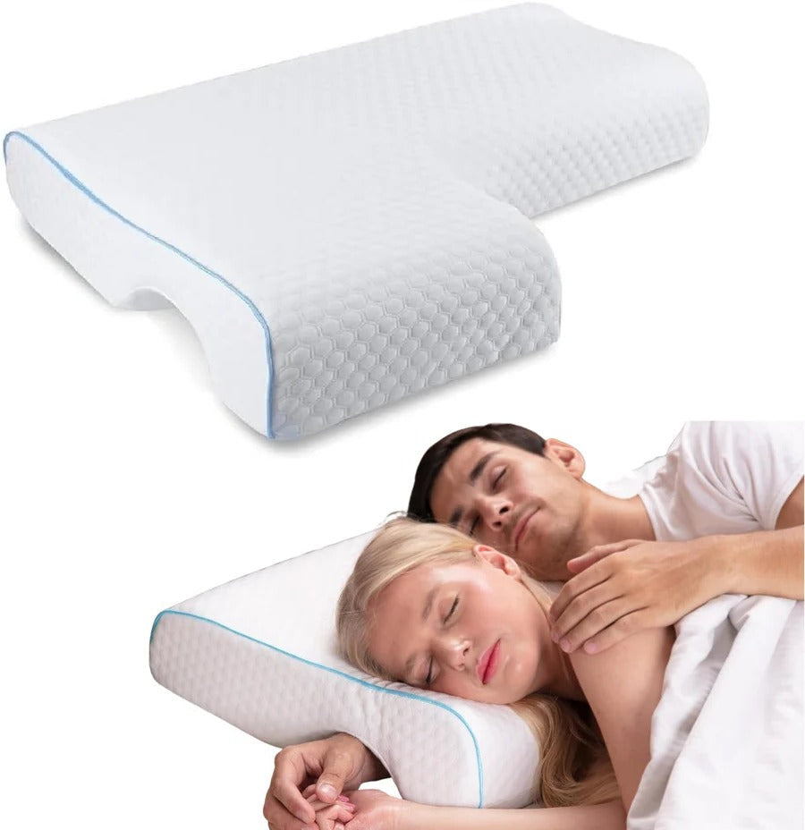 Couple Pillow | Orthopedic Memory Foam with Arm Tunnel Design | Enhanced Comfort for Side Sleepers 0
