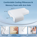 Couple Pillow | Orthopedic Memory Foam with Arm Tunnel Design | Enhanced Comfort for Side Sleepers 3
