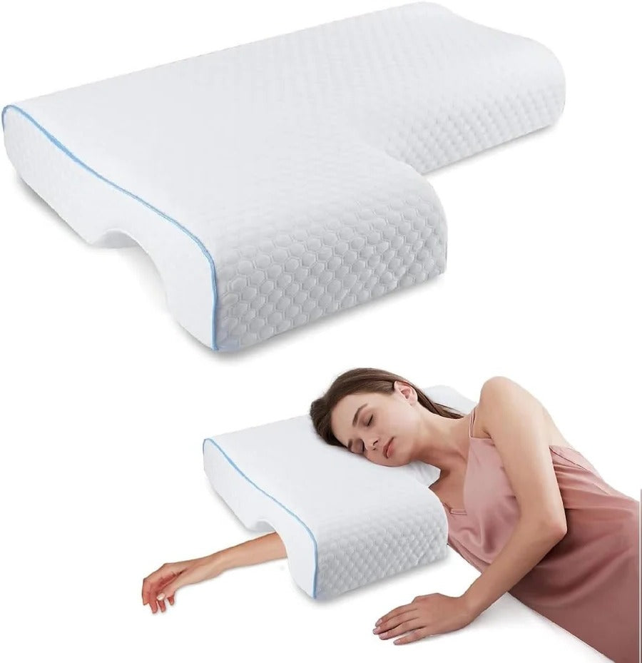 Couple Pillow | Orthopedic Memory Foam with Arm Tunnel Design | Enhanced Comfort for Side Sleepers 7