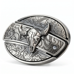 Cowboys Belt Buckle | Metal Oval Design with Hidden EDC Tool | Durable Zinc Alloy for Style and Functionality 1