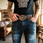 Cowboys Belt Buckle | Metal Oval Design with Hidden EDC Tool | Durable Zinc Alloy for Style and Functionality 6