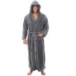 Cozy Bathrobe for Men with Soft Plush Fabric & Hood | Ideal for Warmth and Relaxation 0