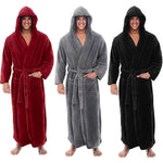 Cozy Bathrobe for Men with Soft Plush Fabric & Hood | Ideal for Warmth and Relaxation 1