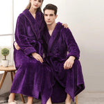Cozy Fleece Bathrobe for Men and Women with Pockets | Soft and Breathable Comfort for Year-Round Relaxation 0