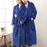 Cozy Fleece Bathrobe for Men and Women with Pockets | Soft and Breathable Comfort for Year-Round Relaxation 11