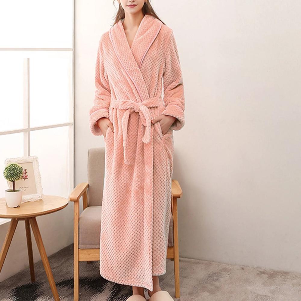 Cozy Fleece Bathrobe for Men and Women with Pockets | Soft and Breathable Comfort for Year-Round Relaxation 4
