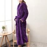 Cozy Fleece Bathrobe for Men and Women with Pockets | Soft and Breathable Comfort for Year-Round Relaxation 5