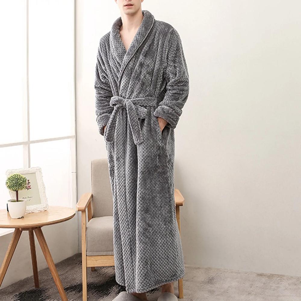Cozy Fleece Bathrobe for Men and Women with Pockets | Soft and Breathable Comfort for Year-Round Relaxation 8