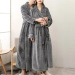 Cozy Fleece Bathrobe for Men and Women with Pockets | Soft and Breathable Comfort for Year-Round Relaxation 9