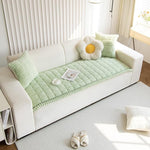 Cozy Home | Plush Sofa Cover with Pleated Edges for Elegant Protection 7