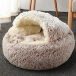 Cozy Plush Cat Cave Bed with Ergonomic Design for Ultimate Comfort 1