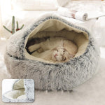 Cozy Plush Cat Cave Bed with Ergonomic Design for Ultimate Comfort 12