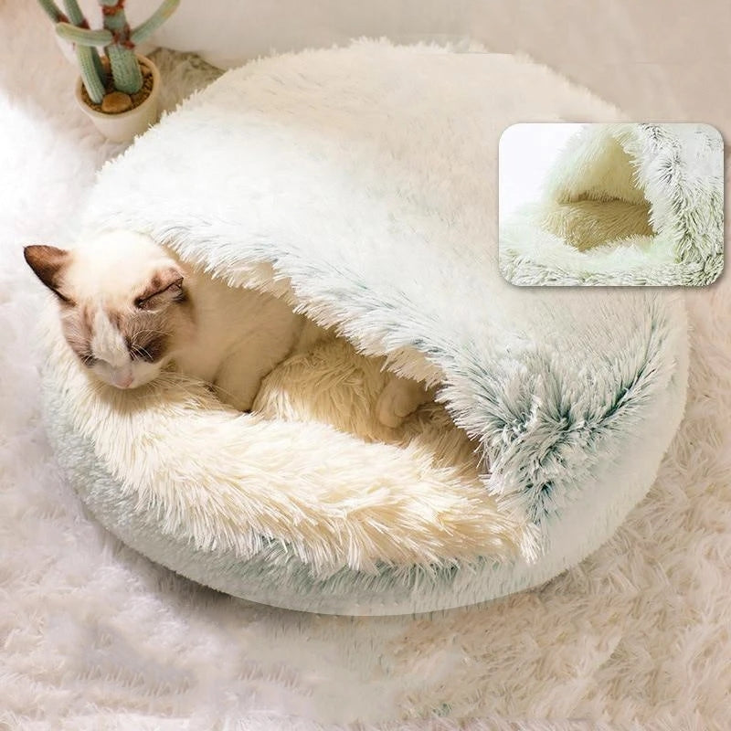 Cozy Plush Cat Cave Bed with Ergonomic Design for Ultimate Comfort 14