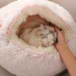 Cozy Plush Cat Cave Bed with Ergonomic Design for Ultimate Comfort 4