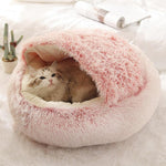 Cozy Plush Cat Cave Bed with Ergonomic Design for Ultimate Comfort 5