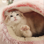 Cozy Plush Cat Cave Bed with Ergonomic Design for Ultimate Comfort 6