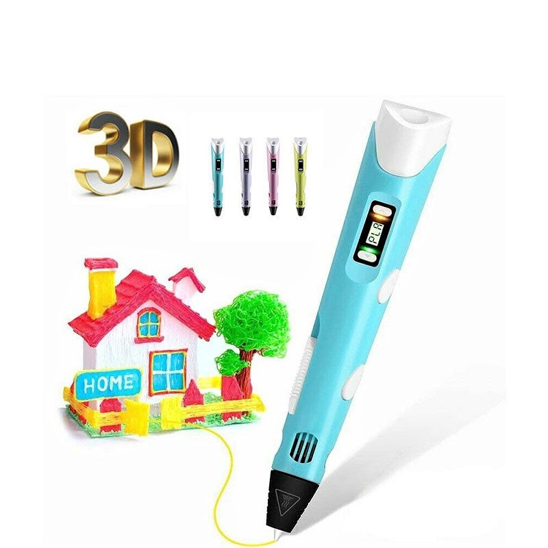 Tuzwa 3D Printing Pen – Adjustable 160–235°C Temperature, Variable Speed, 1.75mm PLA/ABS Filament Support & 5-Min Auto Standby